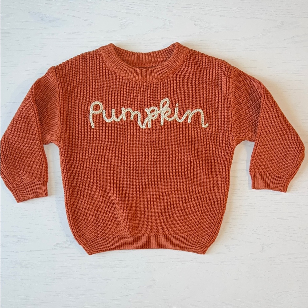Pumpkin Orange Kids Sweater